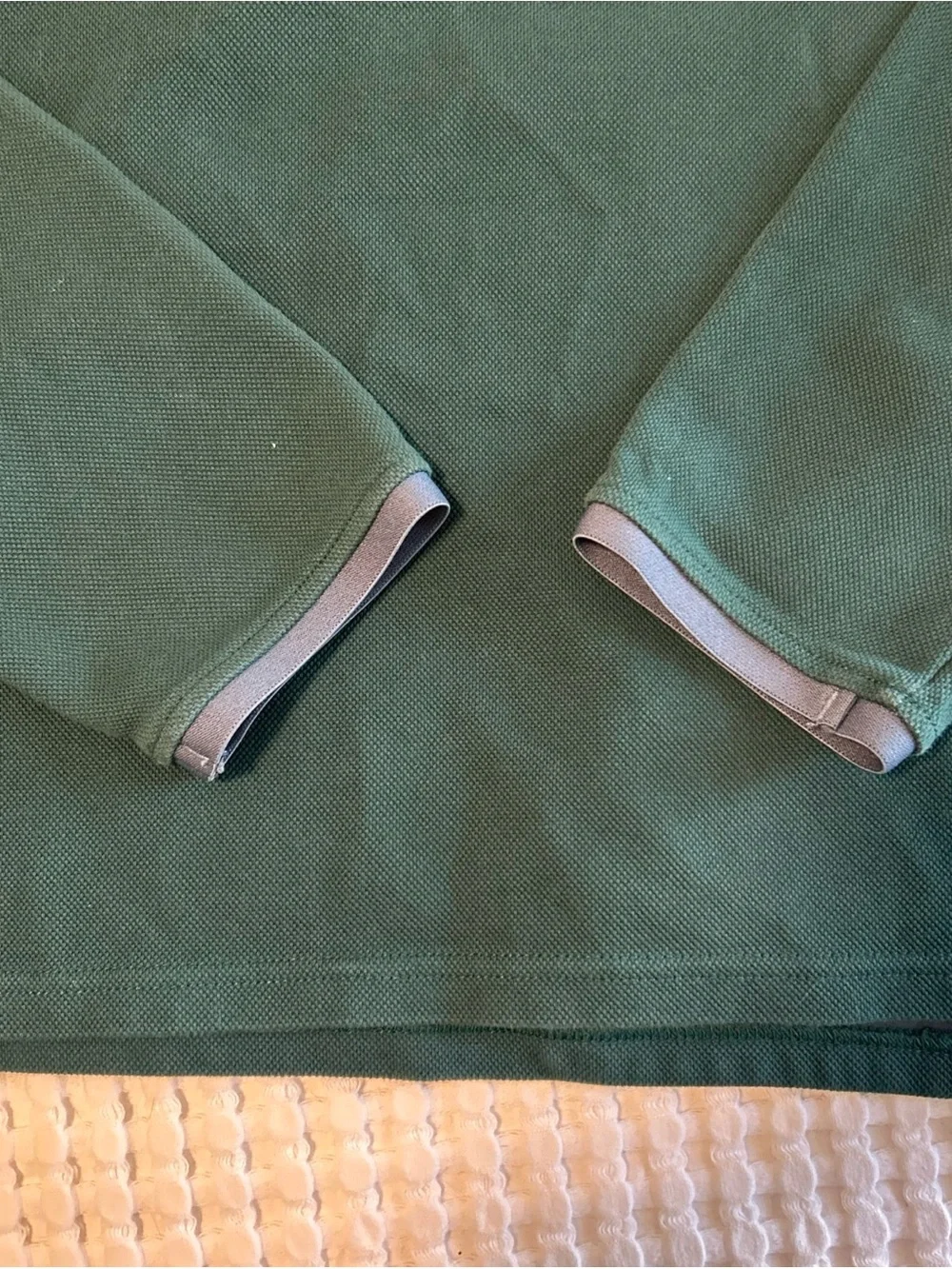 J Crew Performance Coolmax Quarterzip Pullover Men's Large Forest Green